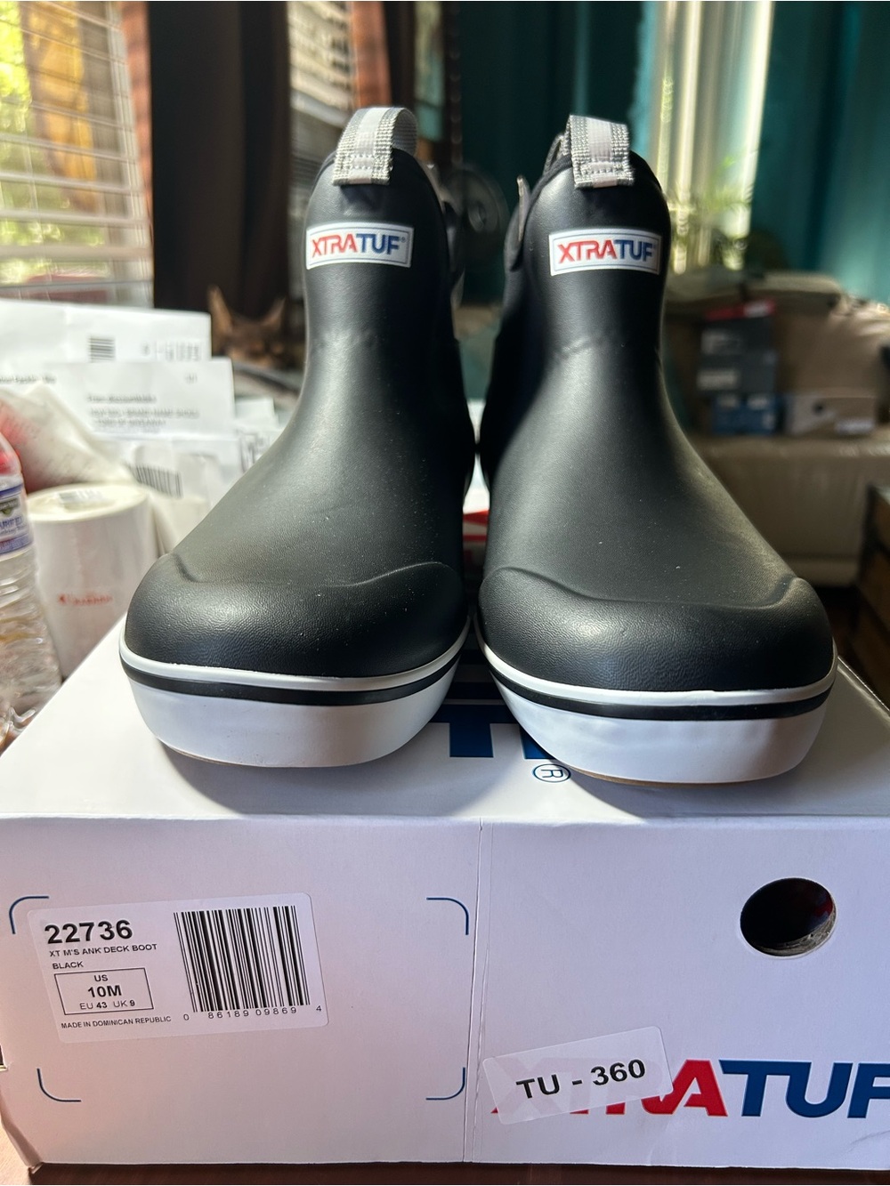 XTRATUF Men's Black Deck Boots - Low Ankle Waterproof